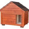 Kvalitný zateplený domček pre 1 – 3 mačky MAFIA #2 s áčkovou strechou. Na fotografii v odtieni PÍNIA (nižšie si môžete vybrať iný), hnedá krytina (ilustračné - nižšie si môžete priobjednať a vybrať farbu a tvar).